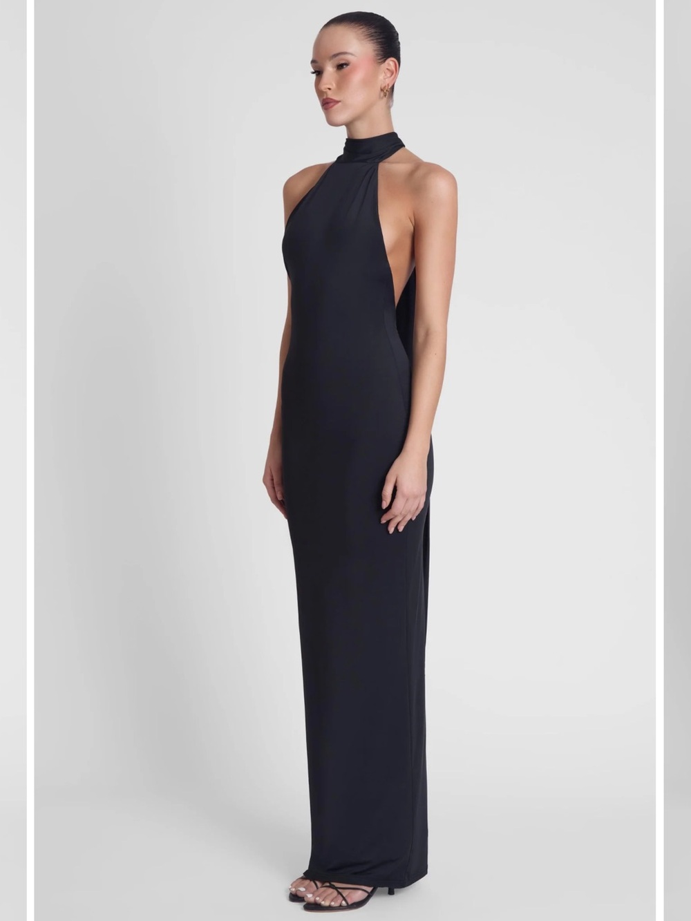 New Leau Alaia Drape Maxi Dress size xs in black